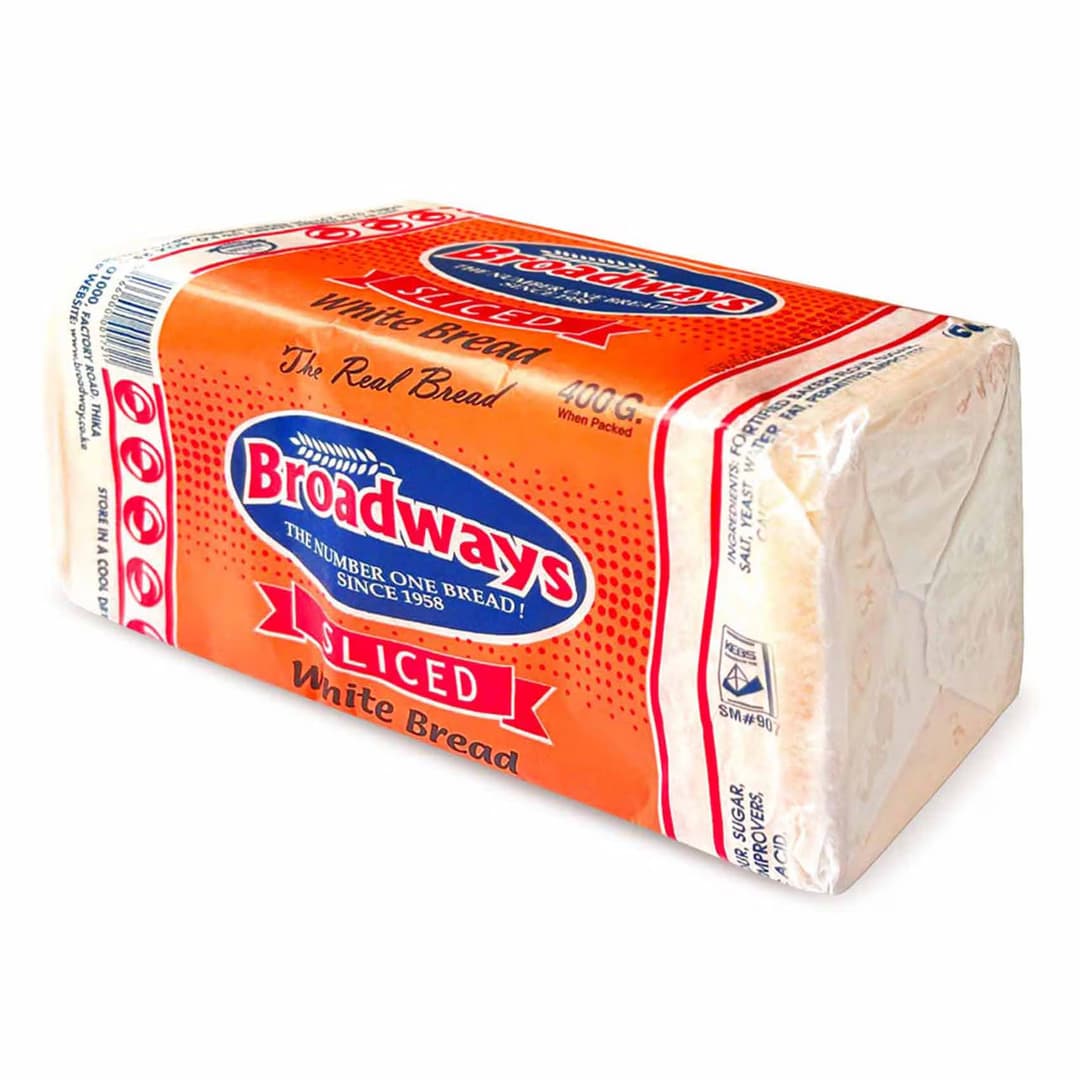 Broadways White Sliced Bread 400G