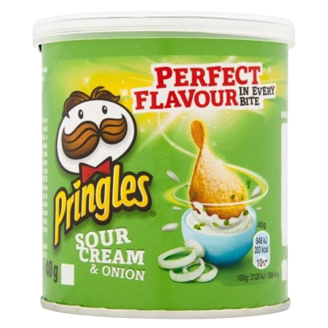 Pringles Sour Cream And Onion Potato Crisp Chips 40G