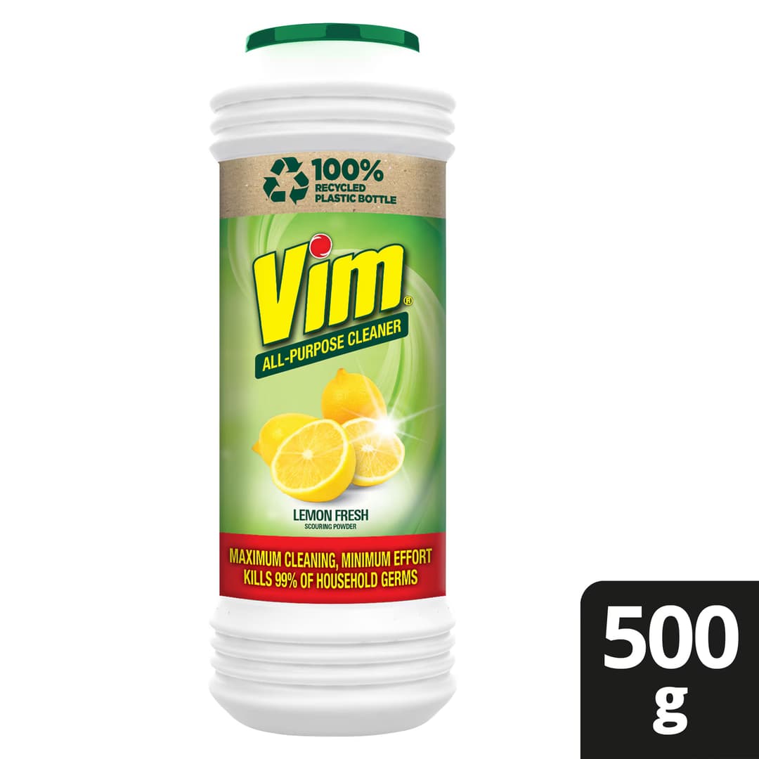 VIM Scourer Powder Lemon Fresh 500g